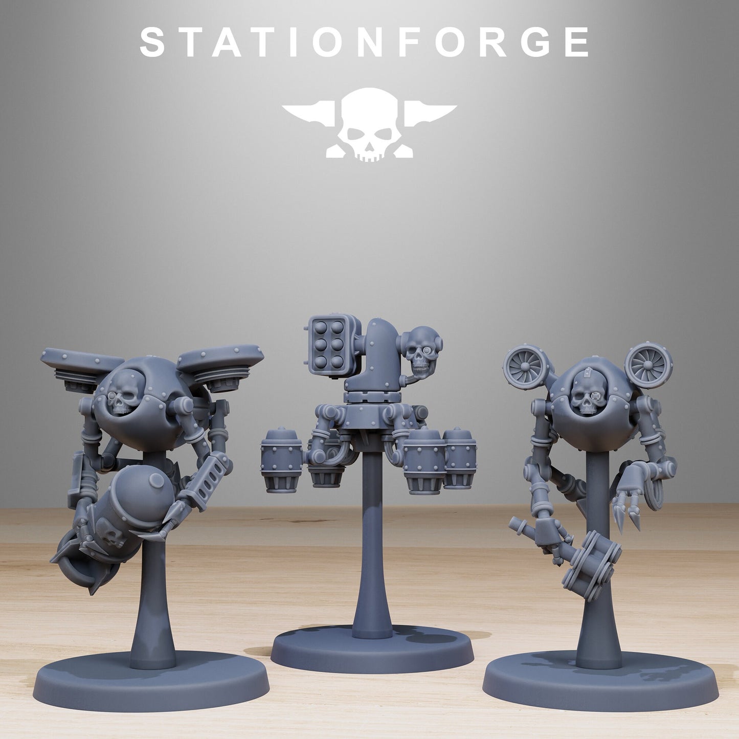Scavenger Drones | Set of 20 Minis | StationForge | 12K Prints