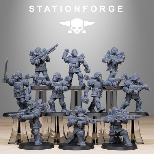 GrimGuard Aero Troops | Set of 10 Minis | StationForge | 12K Prints