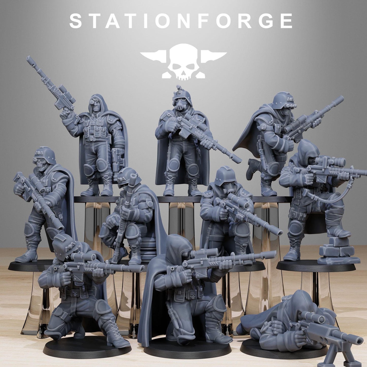 GrimGuard Snipers Reborn | Set of 10 Minis | StationForge | 12K Prints