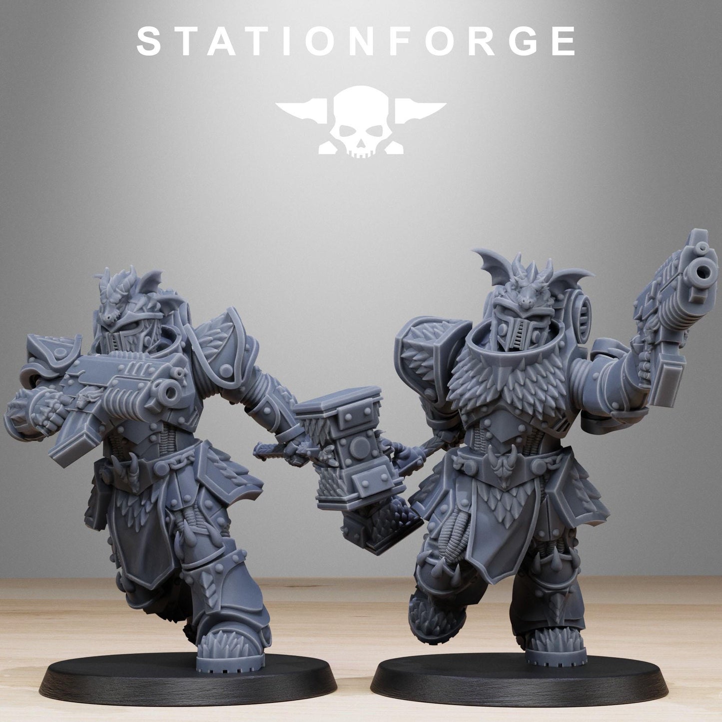 Socratis Dragon Knights | Set of 10 Minis | StationForge | 12K Prints