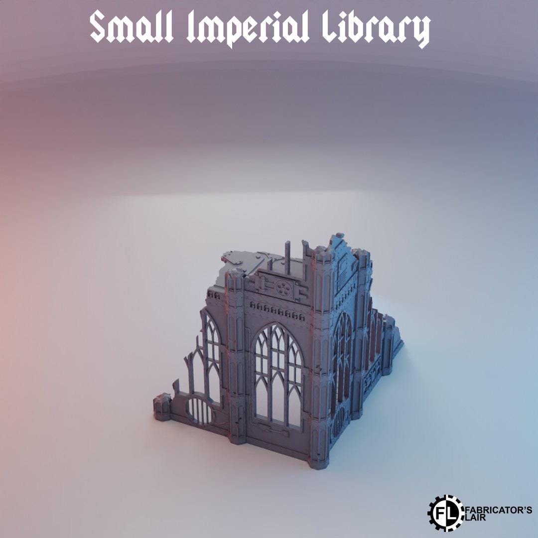 Imperial Library - Small | Wargaming Terrain For Tabletop Wargames, Buildings / Scatter 10th Edition, Combat Patrol, Competitive 40K