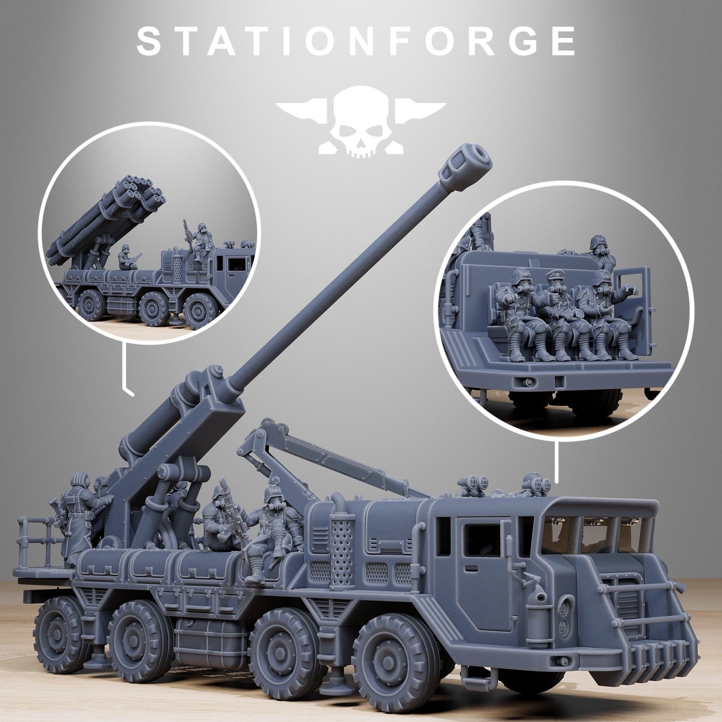 GrimGuard Artillery Vehicle | StationForge | 12K Prints