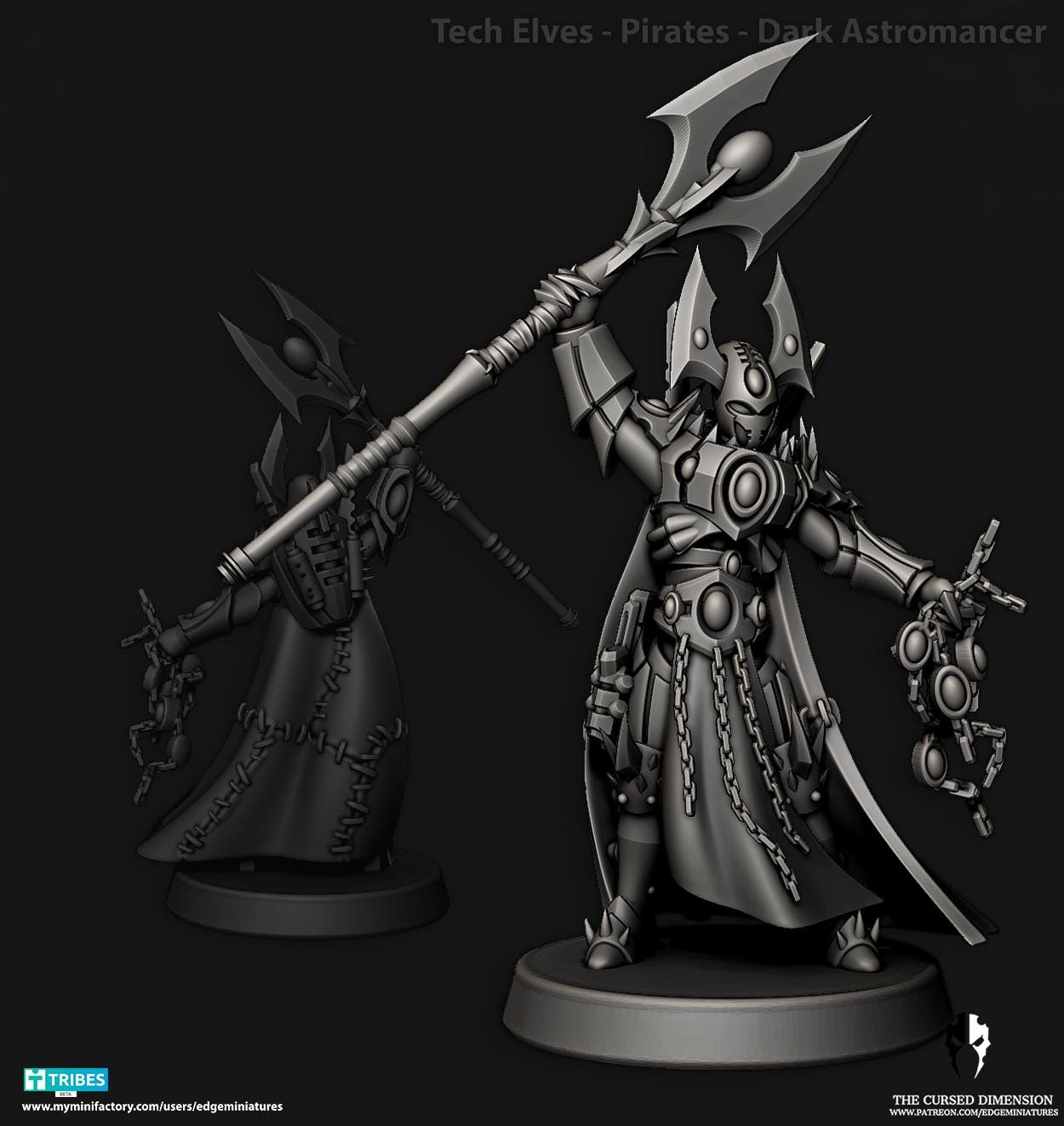 Dark Astromancer | Edge Miniatures - Tech Pirates Patrol Squad | 12K Prints