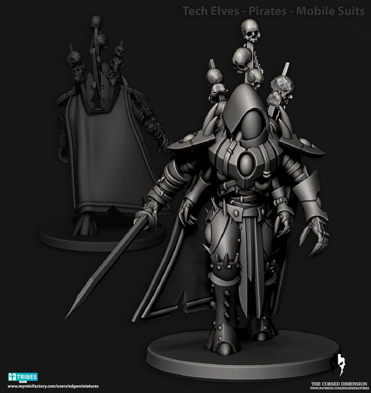 Mobile Suits | Set of 5 Minis | Edge Miniatures - Pirate Elves Patrol Squad | 12K Prints