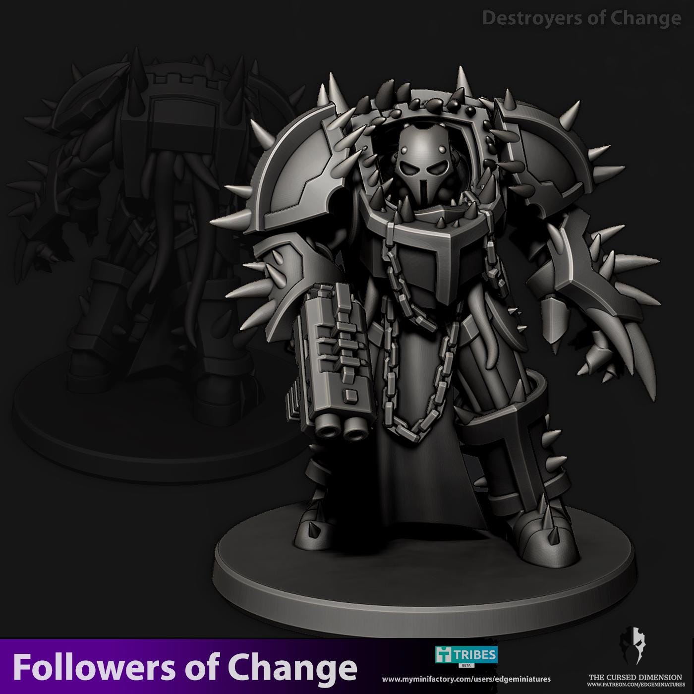 Destroyers | Set of 7 Minis | Edge Miniatures - Followers of Change | 12K Prints