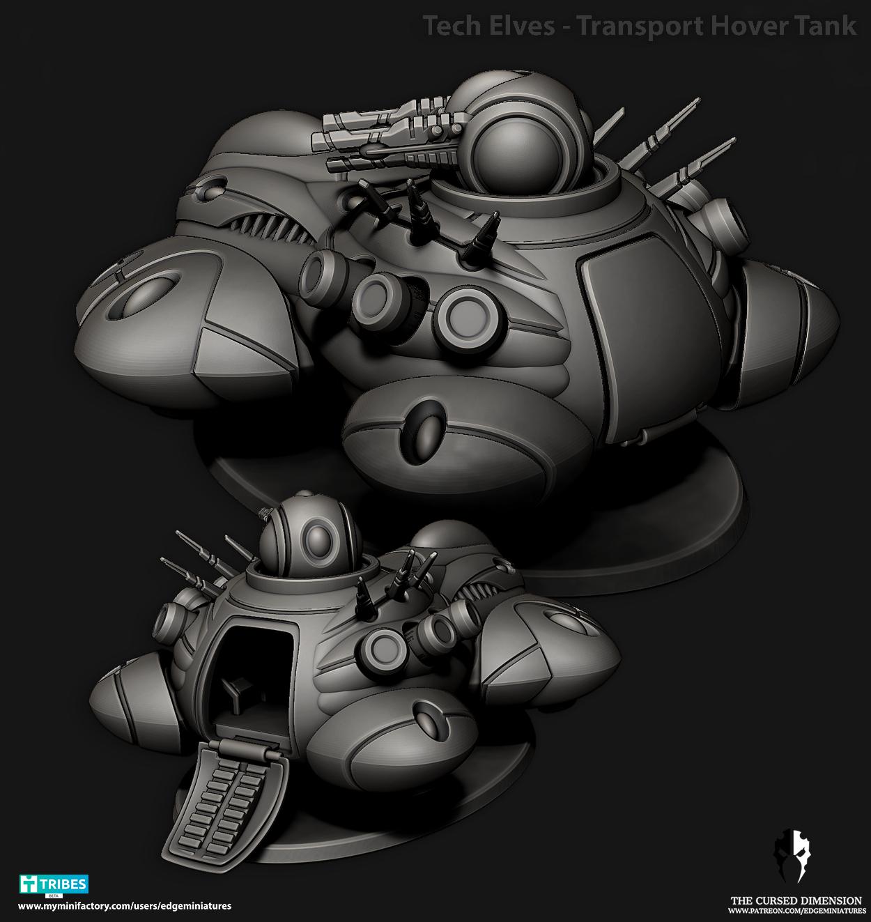 Transport Tank | Edge Miniatures - Tech Elves Base Set | 12K Prints