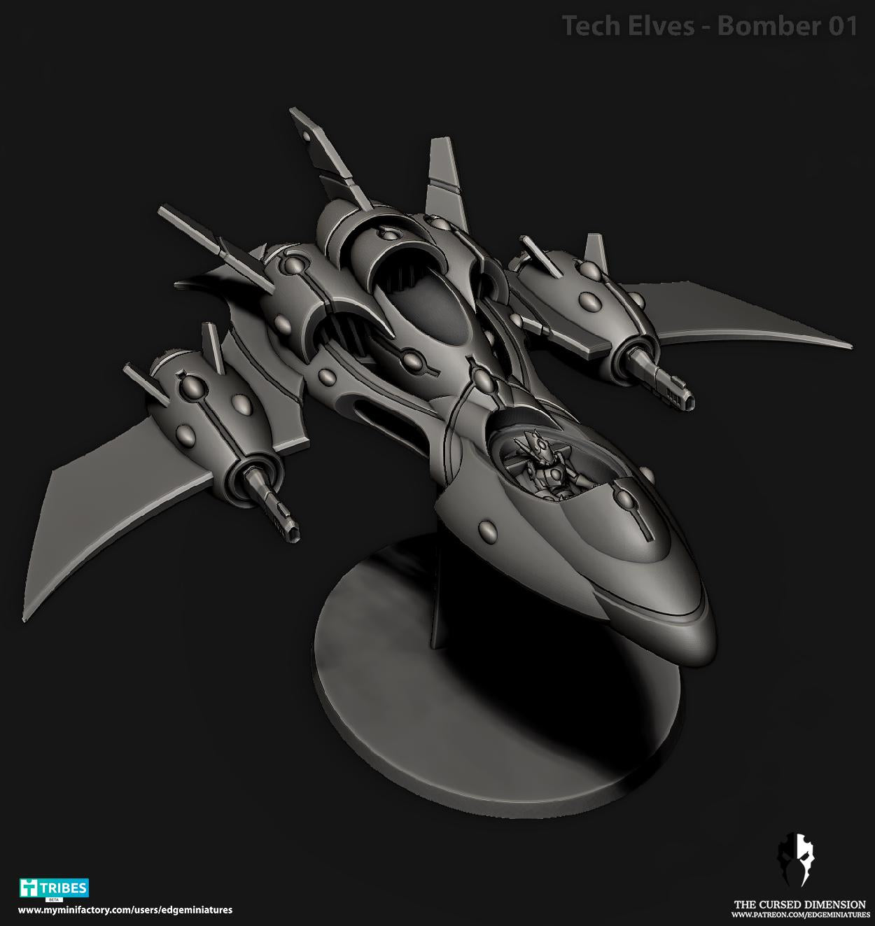 Bomber Jets | Edge Miniatures - Tech Elves | 12K Prints
