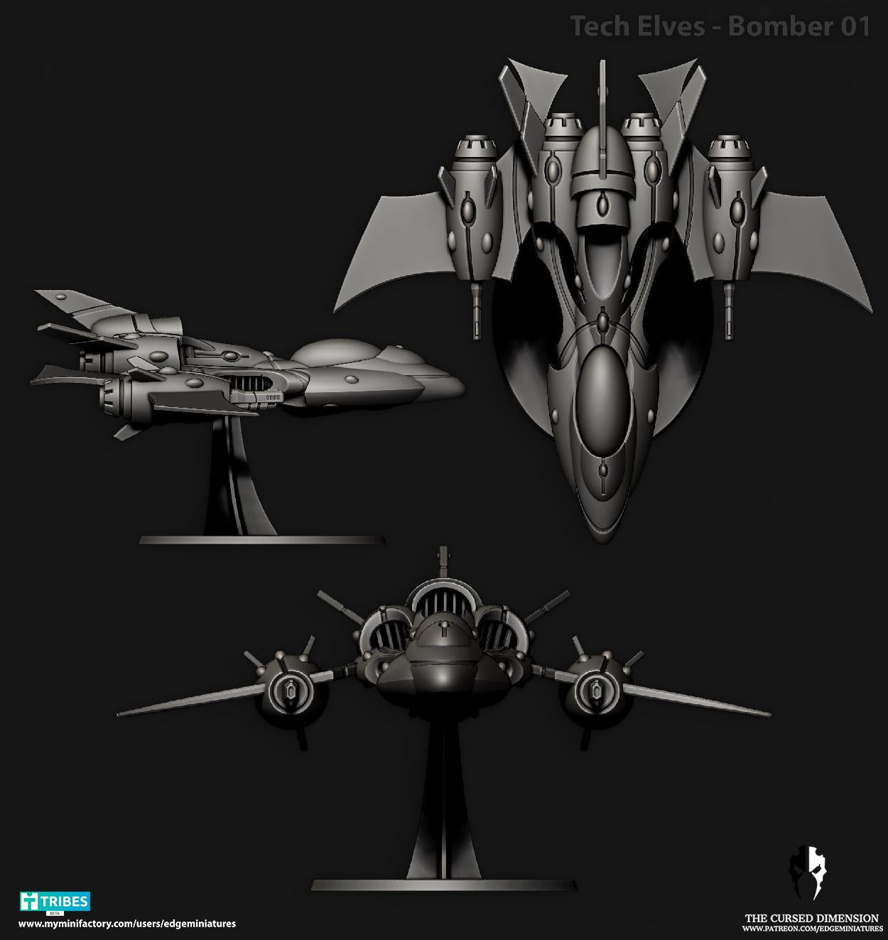Bomber Jets | Edge Miniatures - Tech Elves | 12K Prints