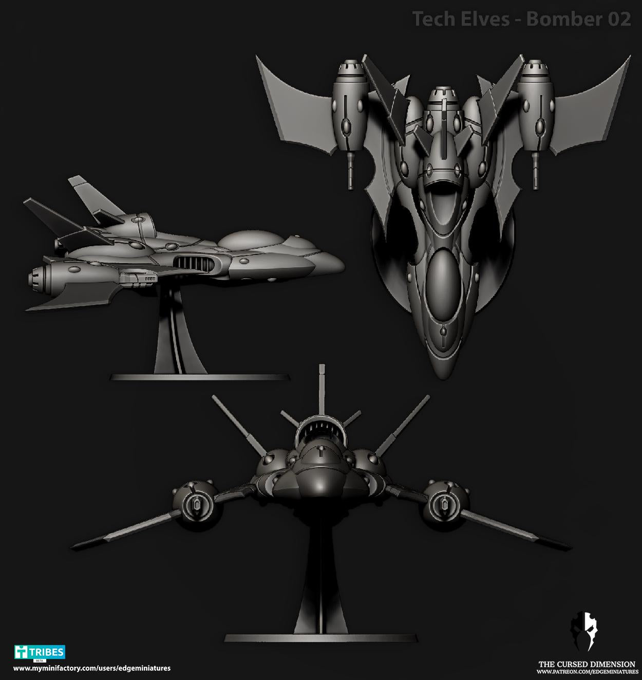Bomber Jets | Edge Miniatures - Tech Elves | 12K Prints