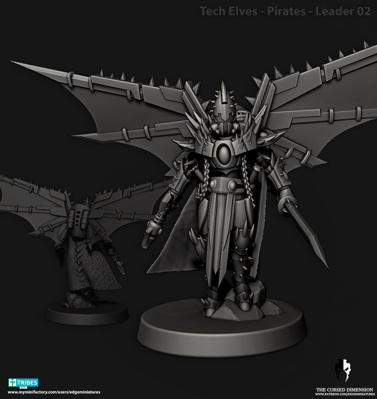 Pirate Leader #1 | Edge Miniatures - Pirate Elves Patrol Squad | 12K Prints