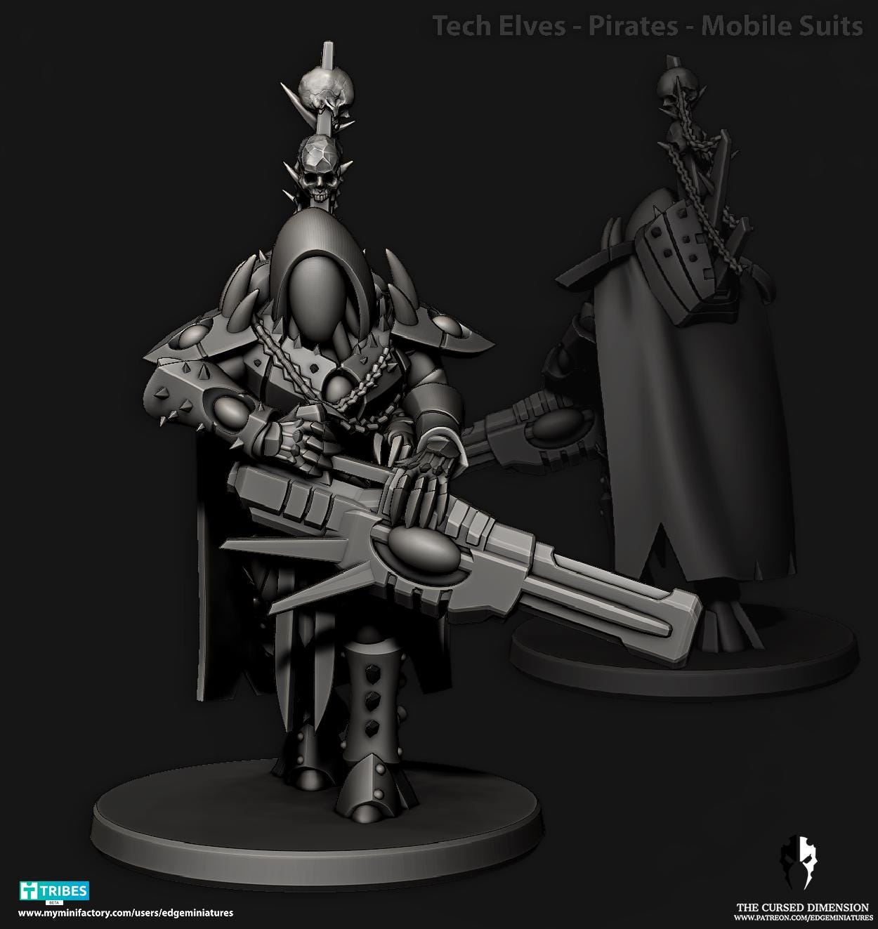 Mobile Suits | Set of 5 Minis | Edge Miniatures - Pirate Elves Patrol Squad | 12K Prints