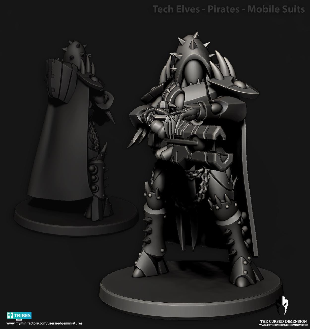 Mobile Suits | Set of 5 Minis | Edge Miniatures - Pirate Elves Patrol Squad | 12K Prints