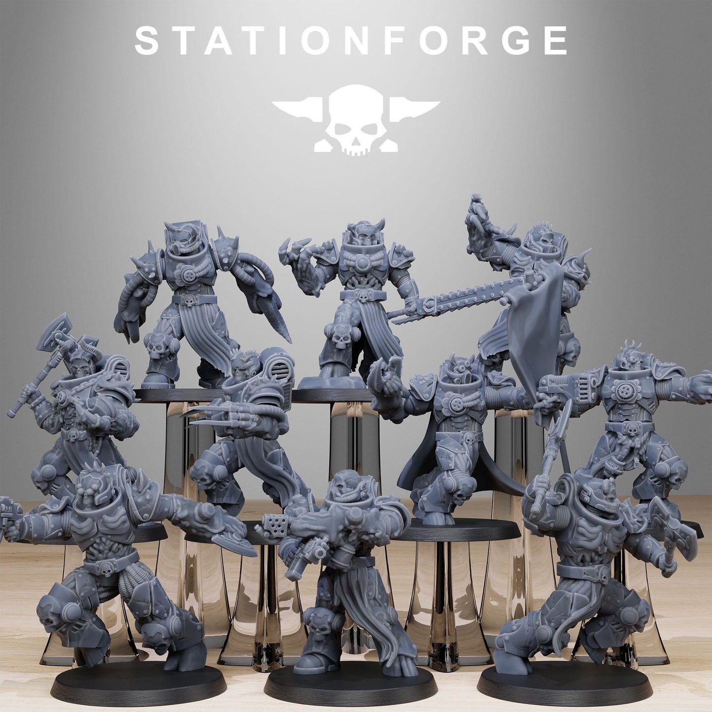 Corrupted Socratis Mutants | Set of 10 Minis | StationForge | 12K Prints