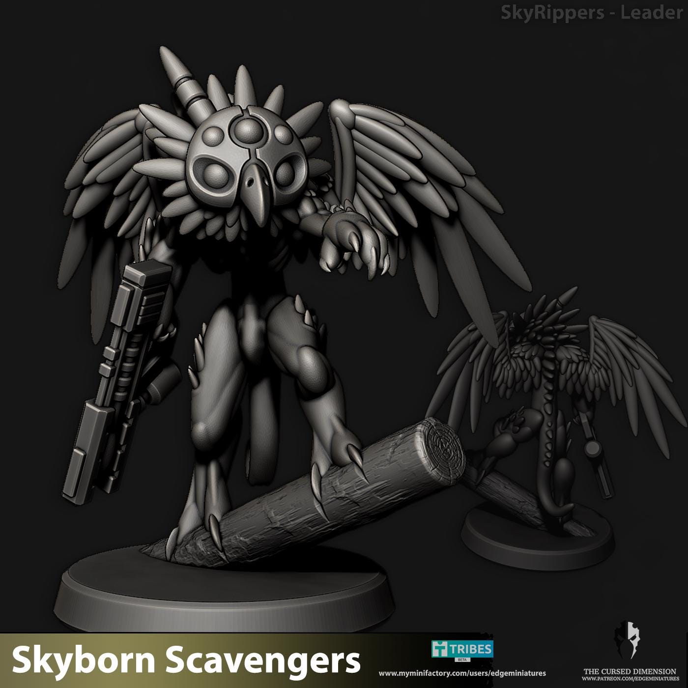 Skyborn SkyRippers | Set of 11 Minis | Edge Miniatures - Skyborn Scavengers | 12K Prints