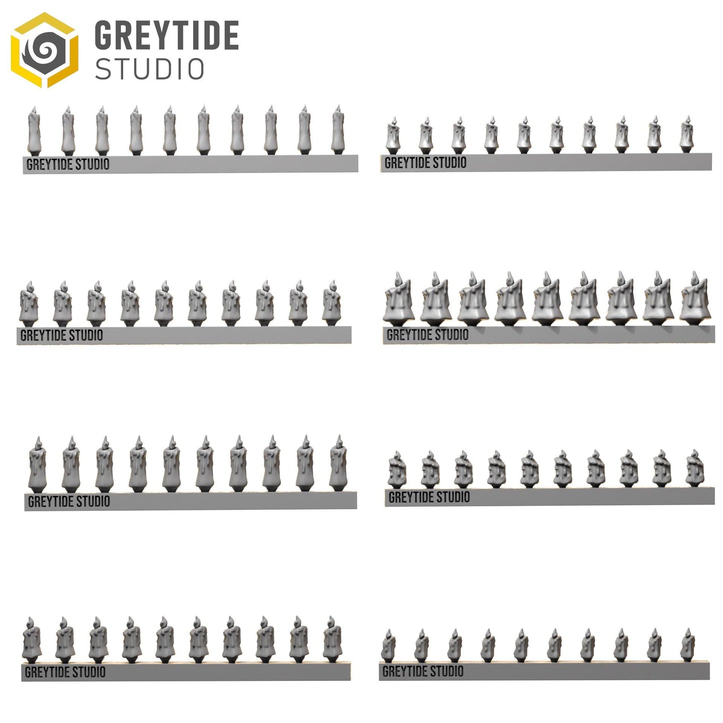 Candles | Set of 80 Pieces | GreyTide Studio - Eternal Pilgrims | 12K Prints
