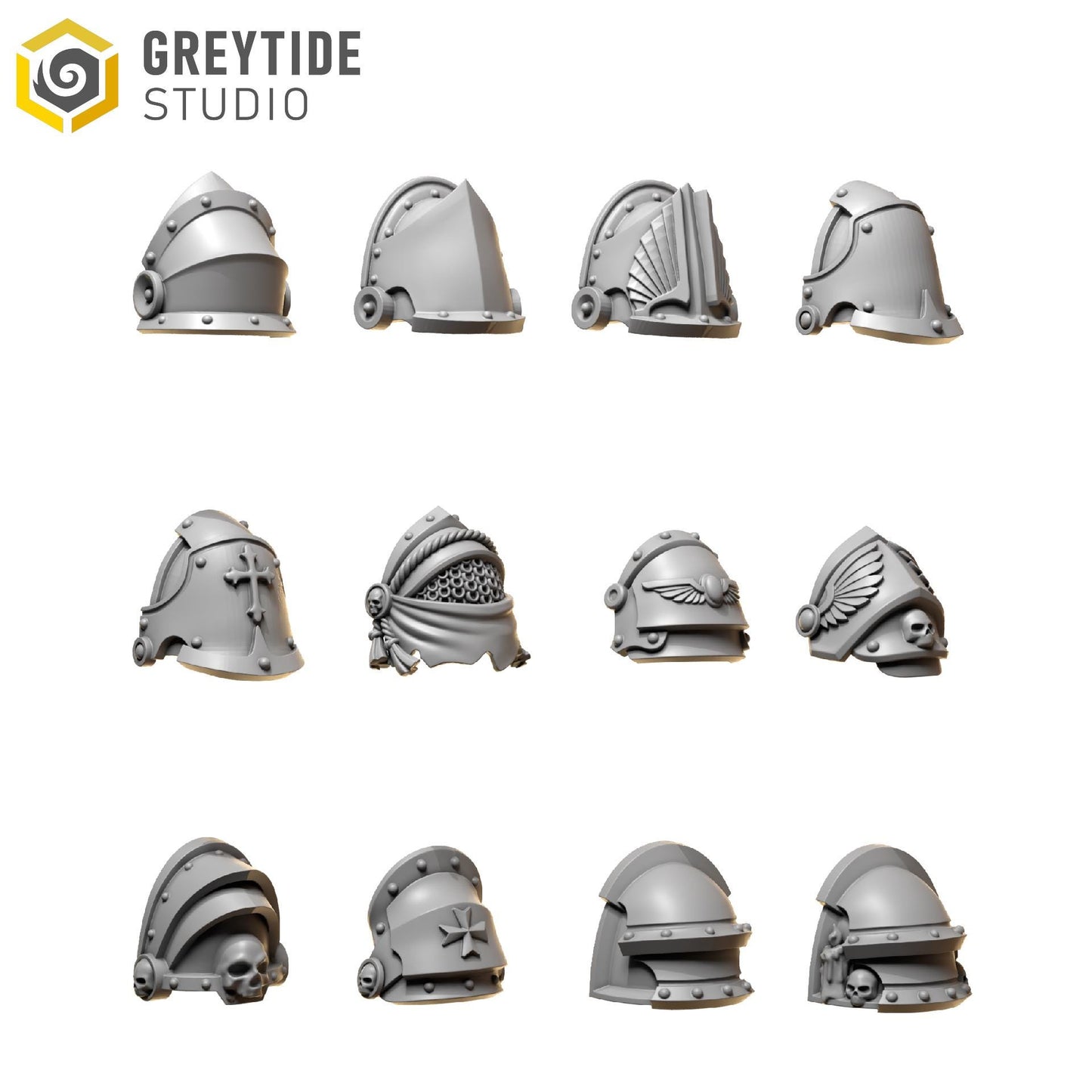 Shoulder Pads 3 | Set of 12 Pieces | GreyTide Studio - Eternal Pilgrims | 12K Prints