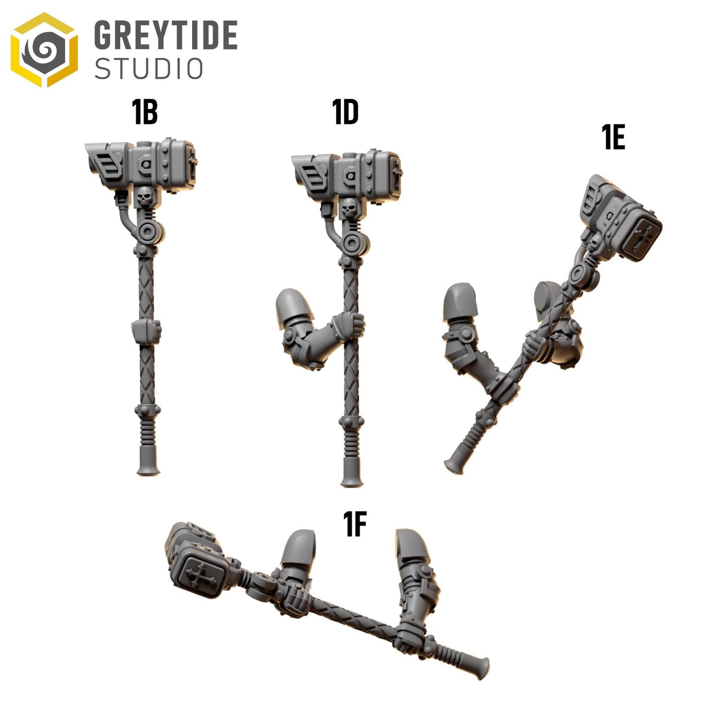 Two Handed Hammers | Set of 5 Pieces | GreyTide Studio - Eternal Pilgrims | 12K Prints