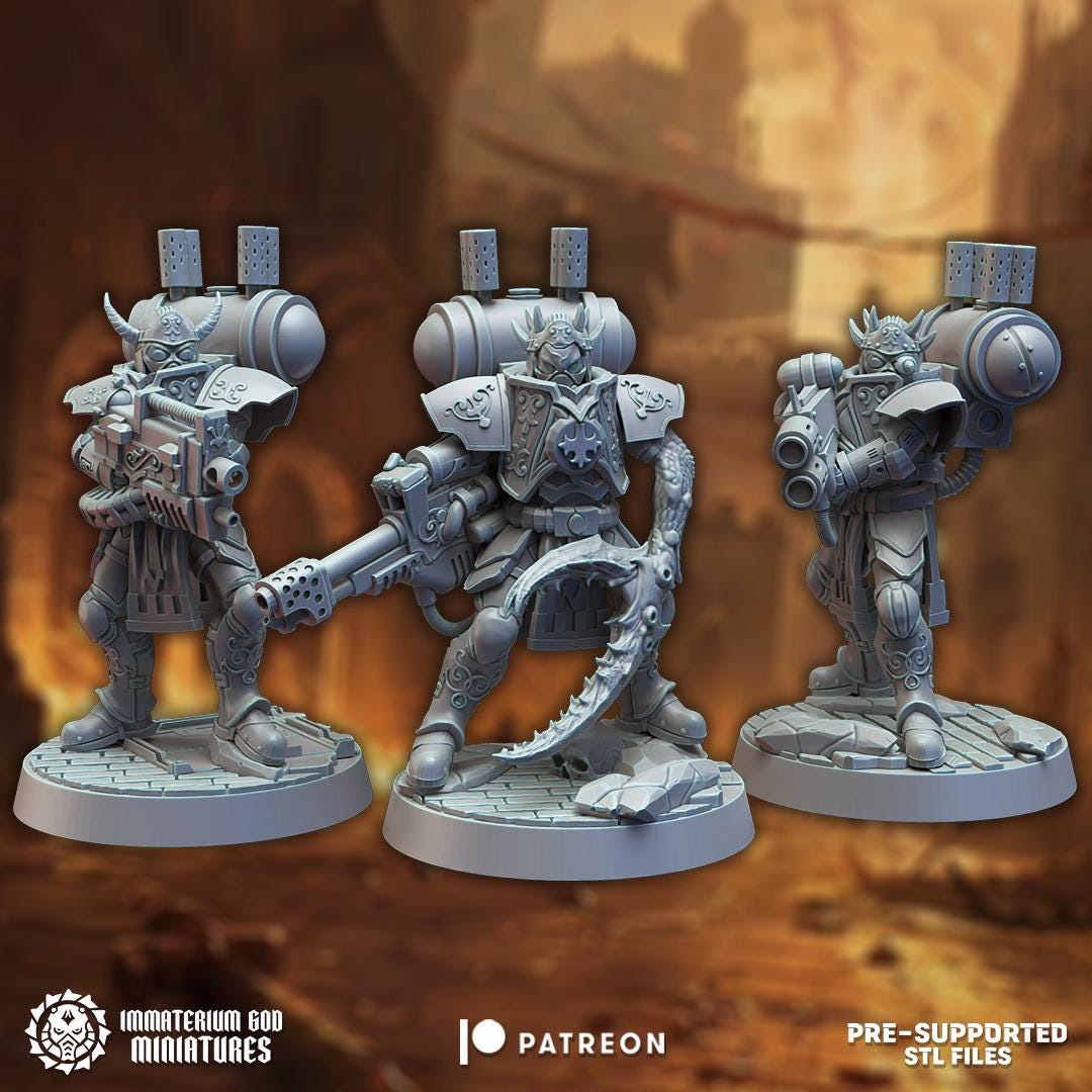 Daughters of Annihilation | Court of Corruption | Immaterium God Miniatures | 12K Prints