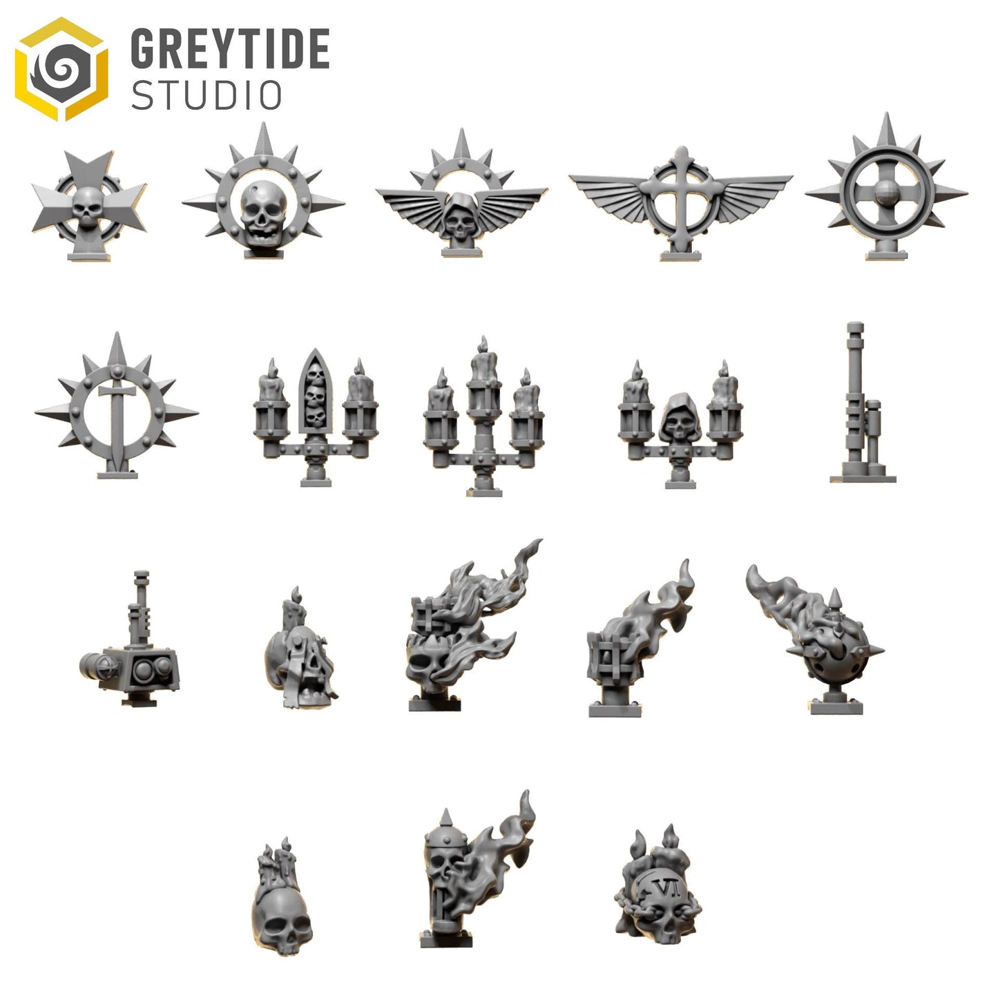 Backpack Toppers | Set of 18 Pieces | GreyTide Studio - Eternal Pilgrims | 12K Prints