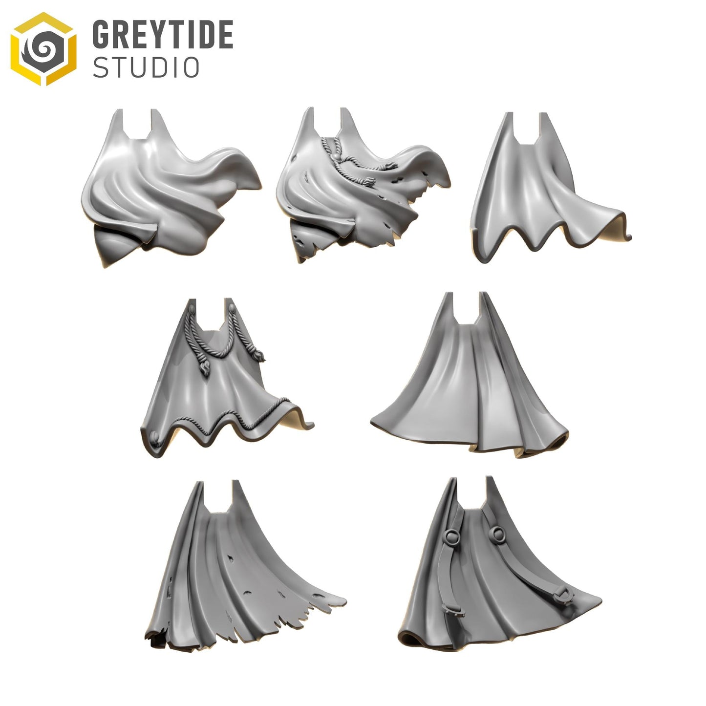 Cloaks | Set of 7 Pieces | GreyTide Studio - Eternal Pilgrims | 12K Prints