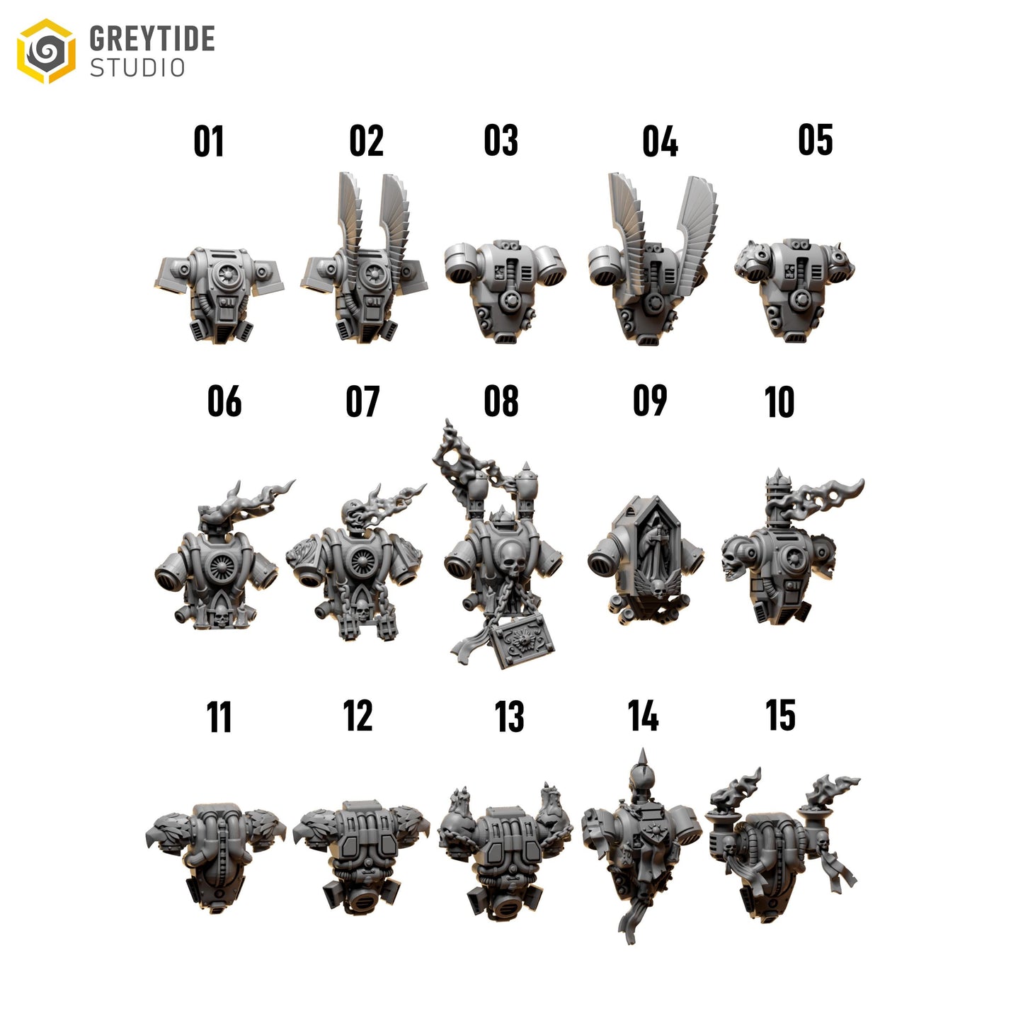 Backpacks #2 | Set of 5 Pieces | GreyTide Studio - Eternal Pilgrims