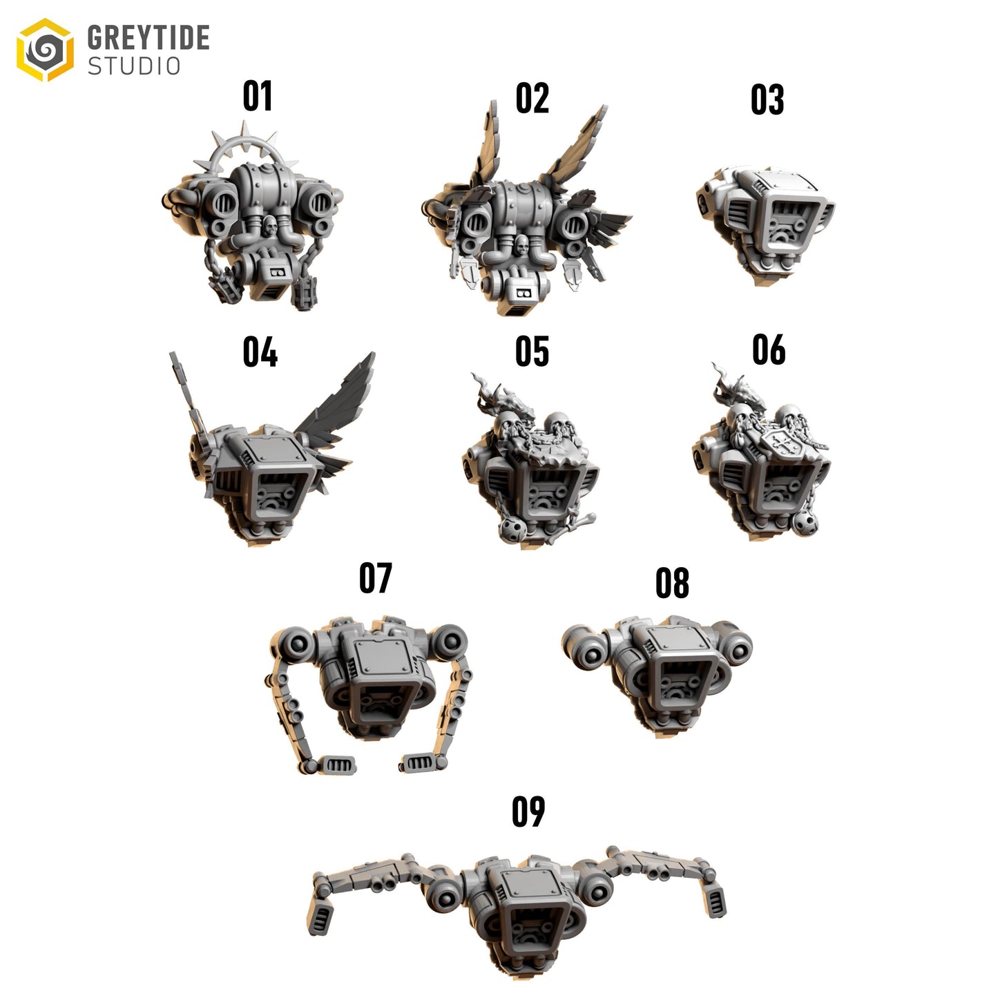 Jetpacks | Set of 10 Pieces | GreyTide Studio - Eternal Pilgrims | 12K Prints