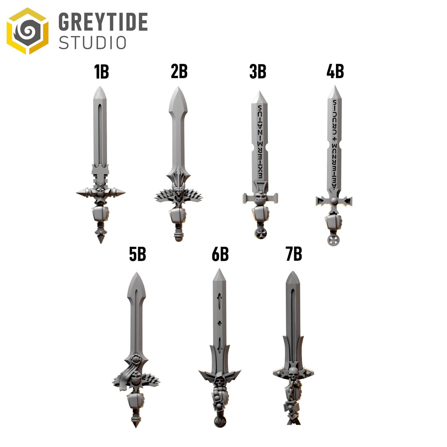 Swords | Set of 7 Pieces | GreyTide Studio - Eternal Pilgrims | 12K Prints