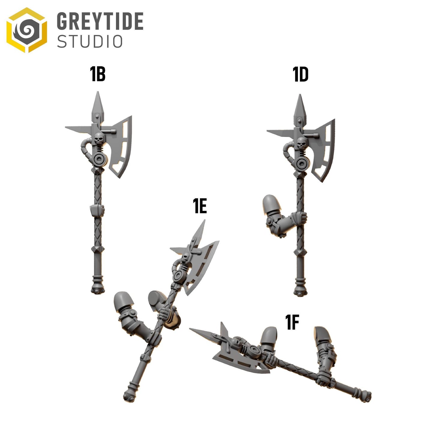 Two Handed Axes | Set of 5 Pieces | GreyTide Studio - Eternal Pilgrims | 12K Prints