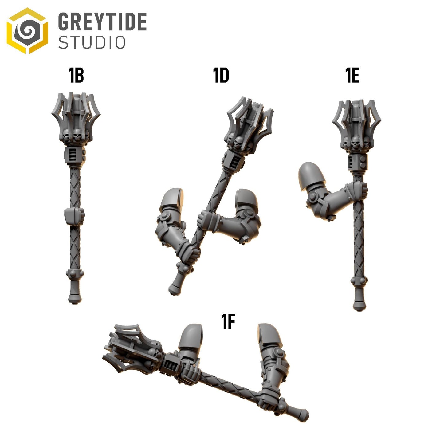 Two Handed Mauls | Set of 5 Pieces | GreyTide Studio - Eternal Pilgrims | 12K Prints