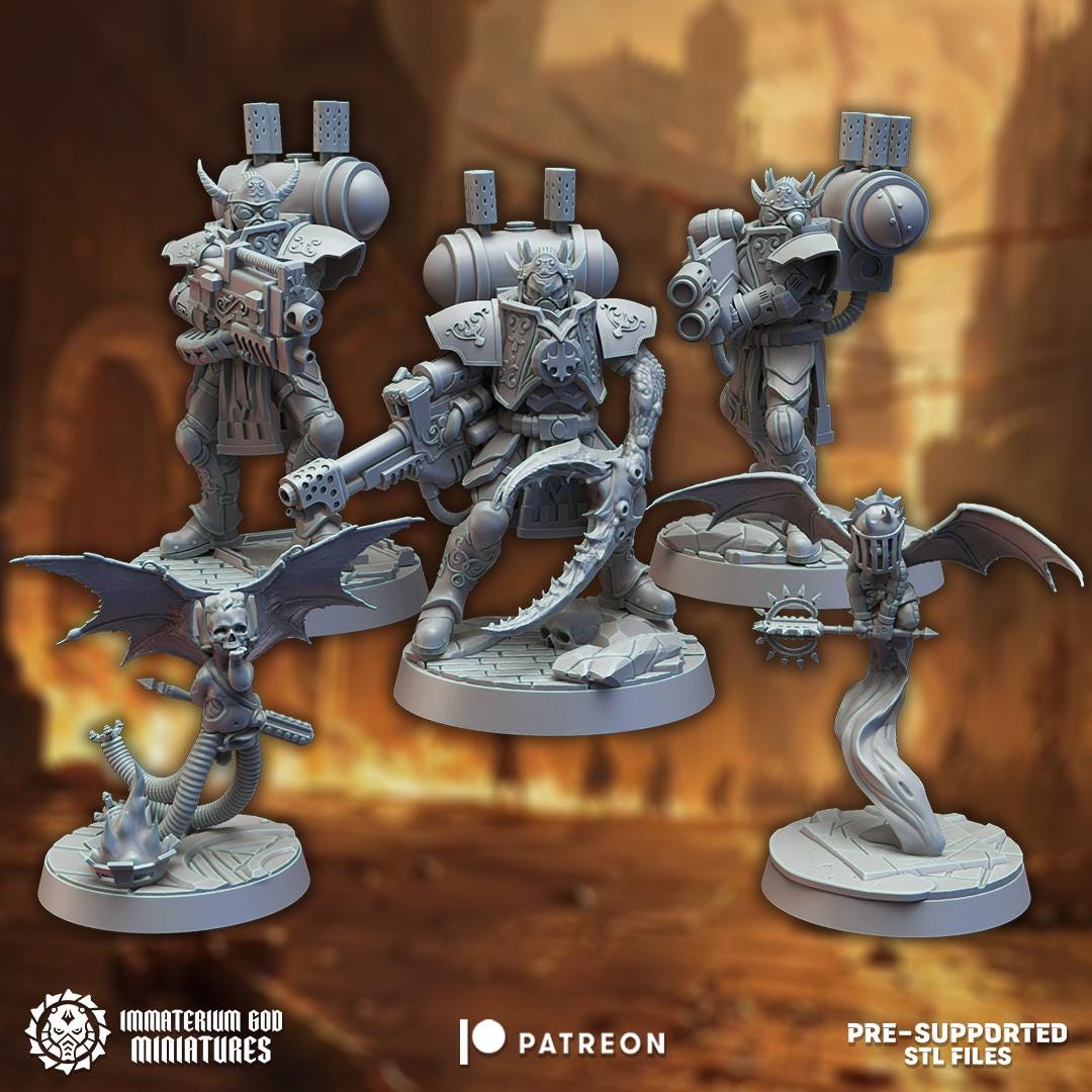 Daughters of Annihilation | Court of Corruption | Immaterium God Miniatures | 12K Prints
