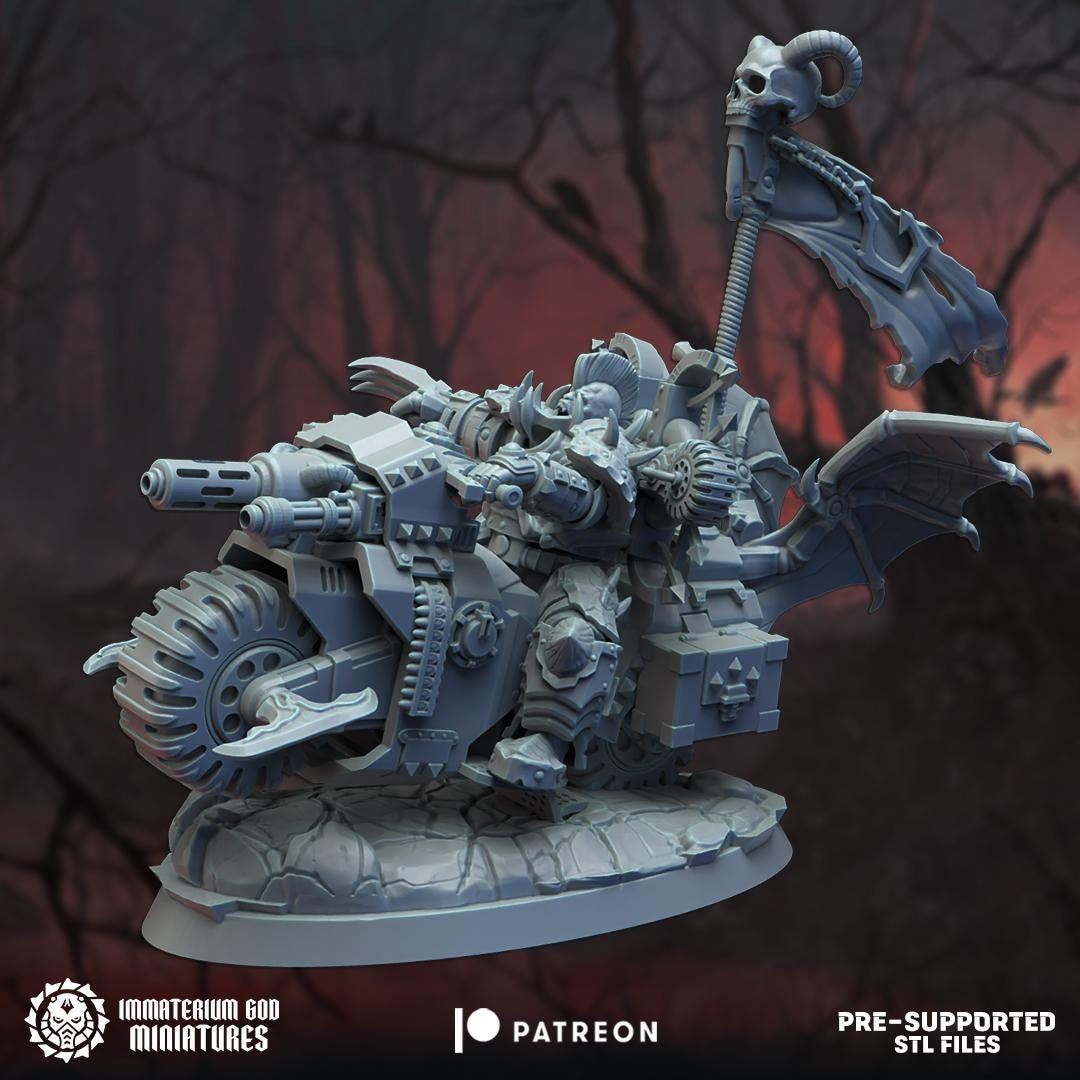 Vampire Rider | Bloodfang Legion | Immaterium God Miniatures | 12K Prints