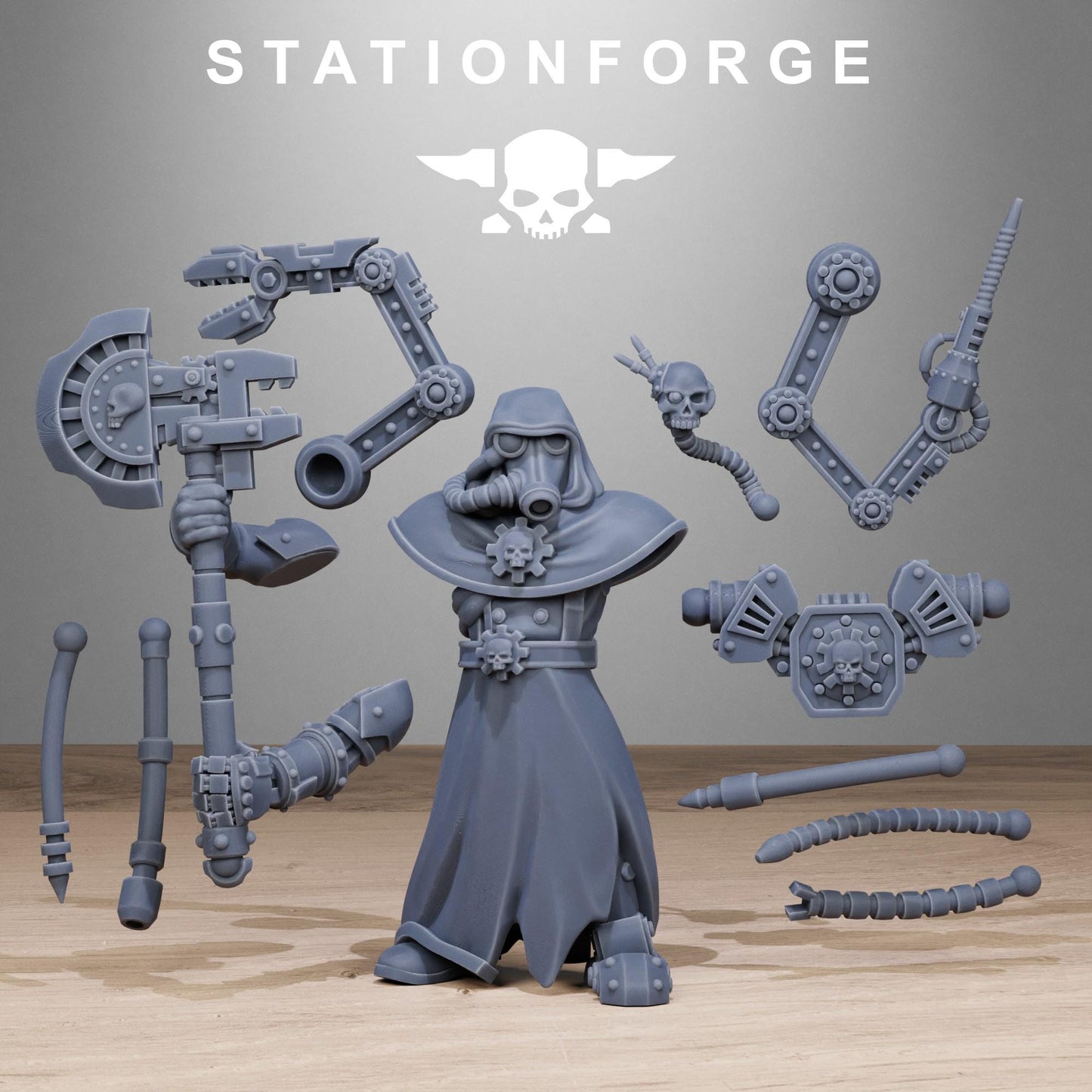 GrimGuard Tech Engineers | Set of 10 Minis | StationForge | 12K Prints