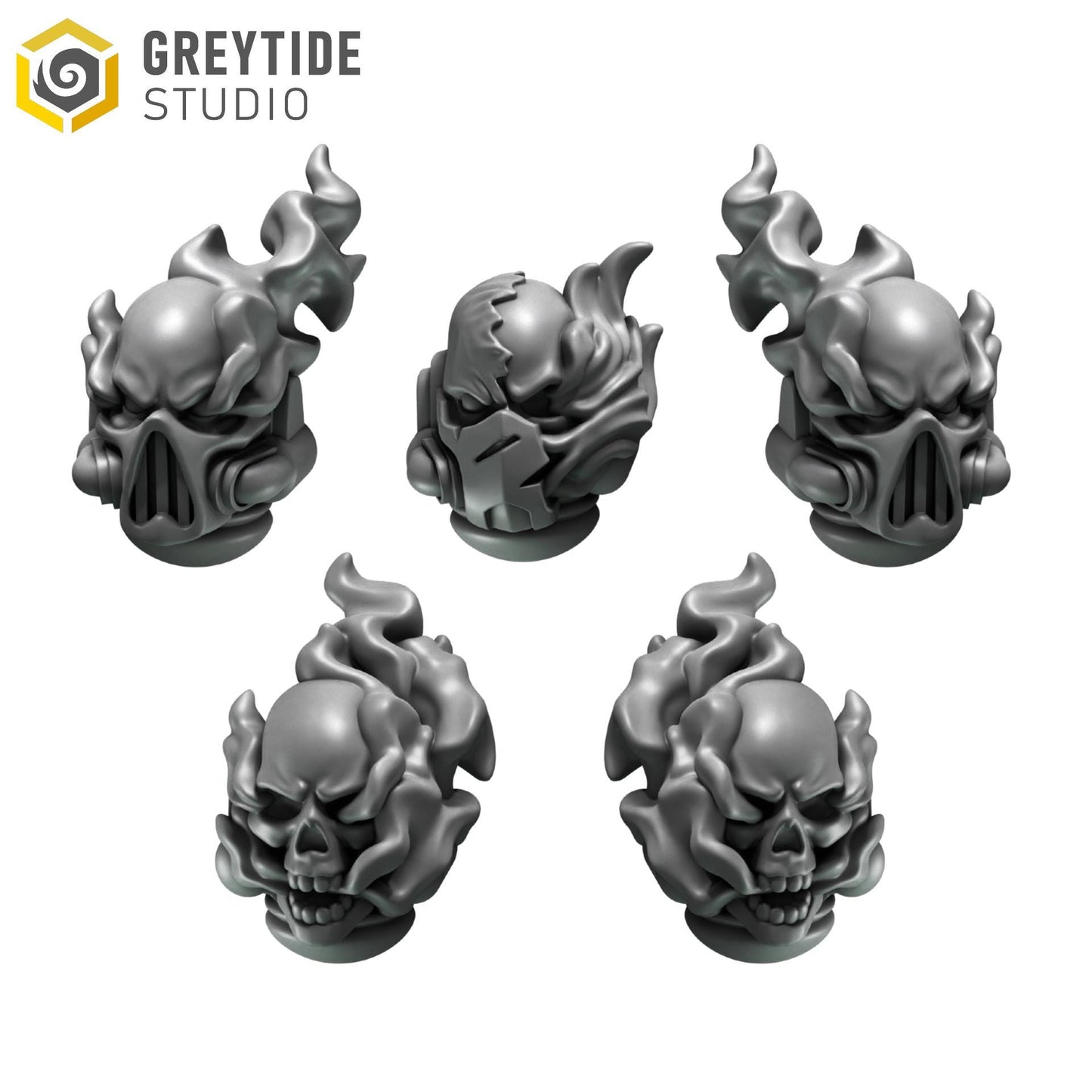 Cursed Company Heads | Set of 5 | GreyTide Studio - Cursed Company | 12K Prints