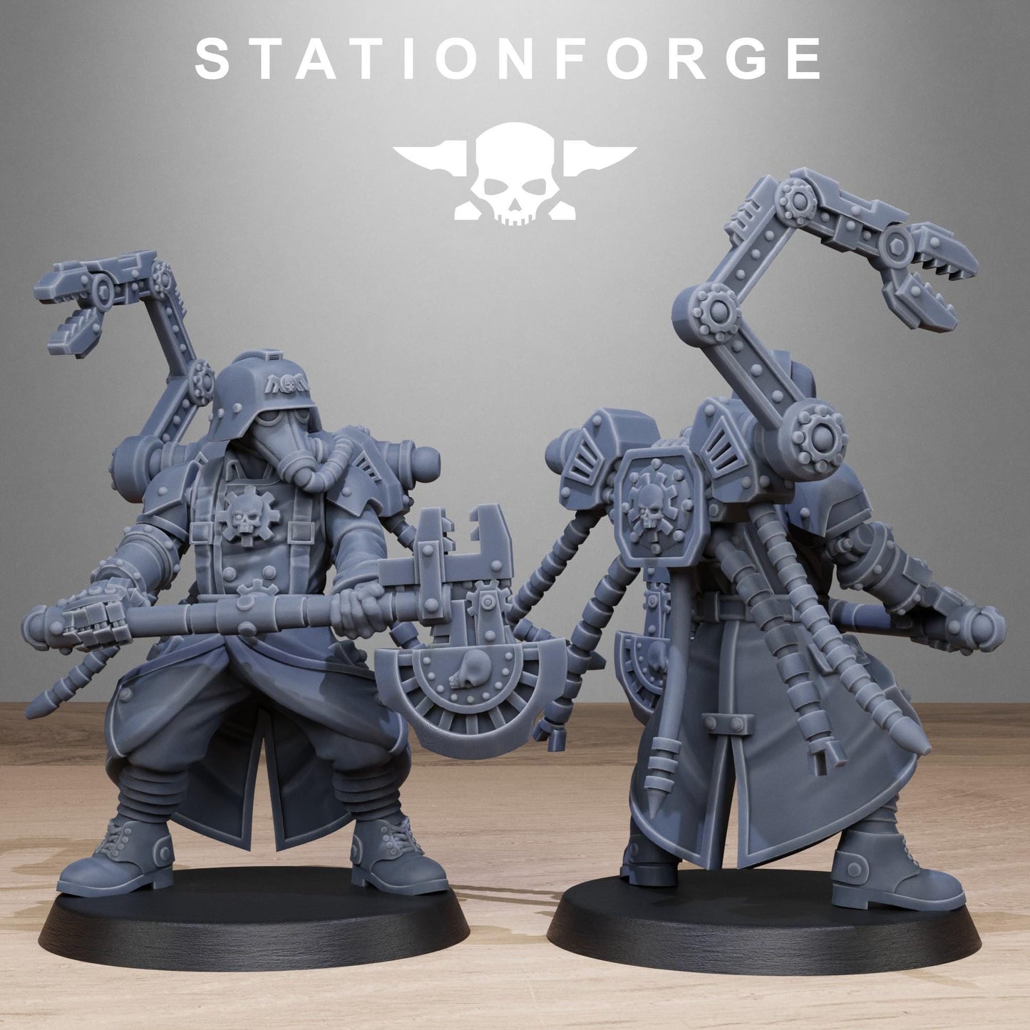 GrimGuard Tech Engineers | Set of 10 Minis | StationForge | 12K Prints