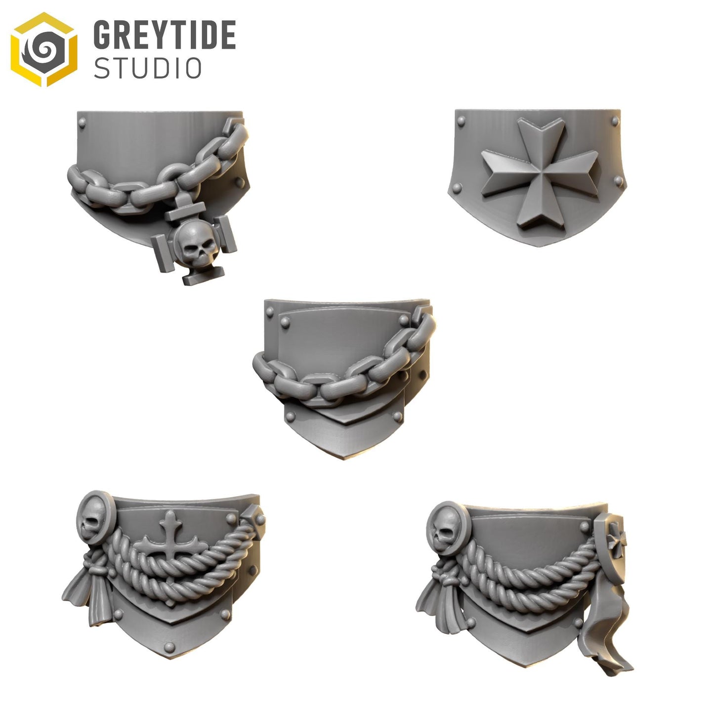 Hip Armour | Set of 10 Pieces - Terminator Scale | GreyTide Studio - Eternal Crusaders BIG Armour | 12K Prints