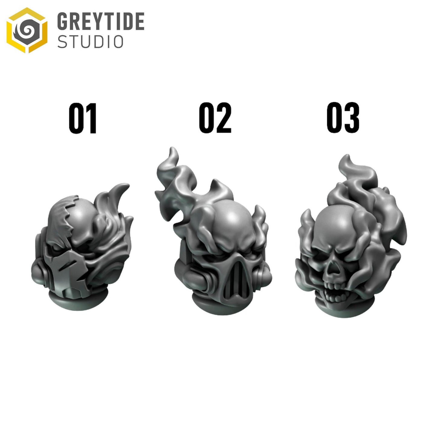 Cursed Company Heads | Set of 5 | GreyTide Studio - Cursed Company | 12K Prints