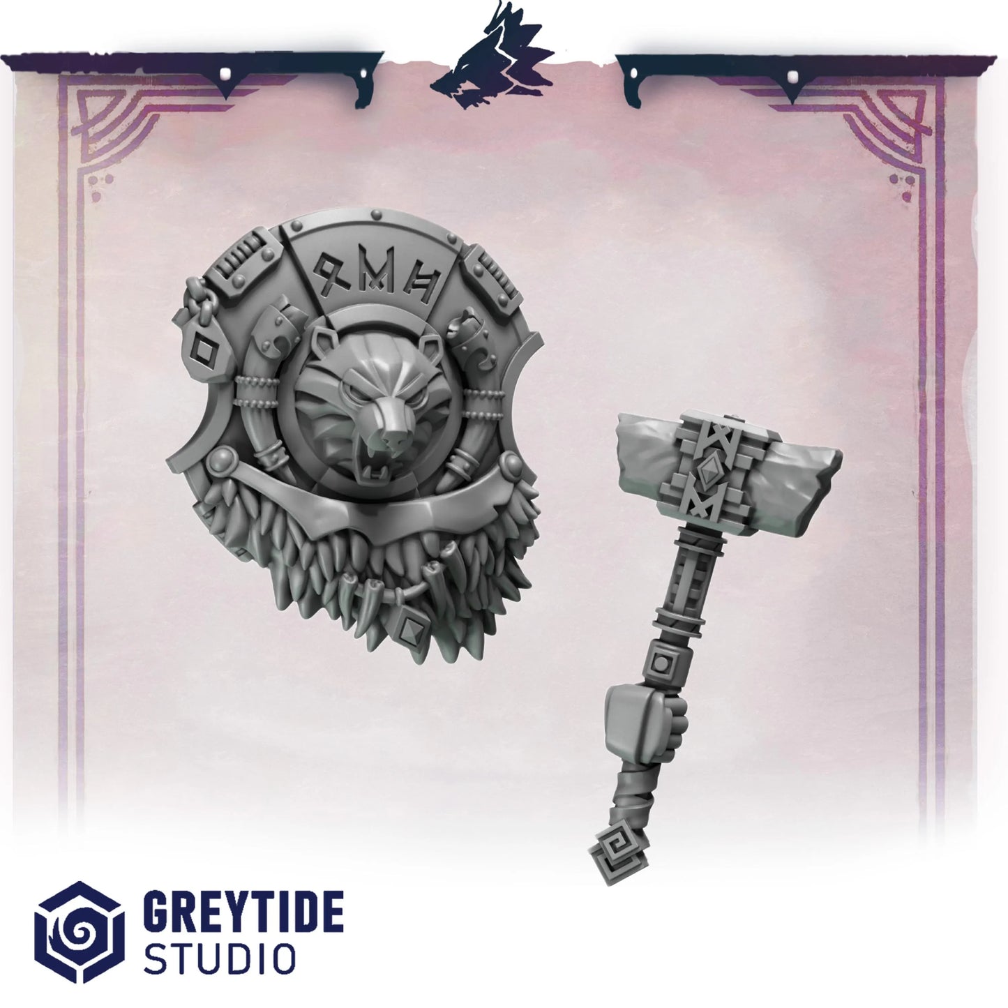 Hammers and Shields | Set of 10 Pieces | GreyTide Studio - Primal Hounds