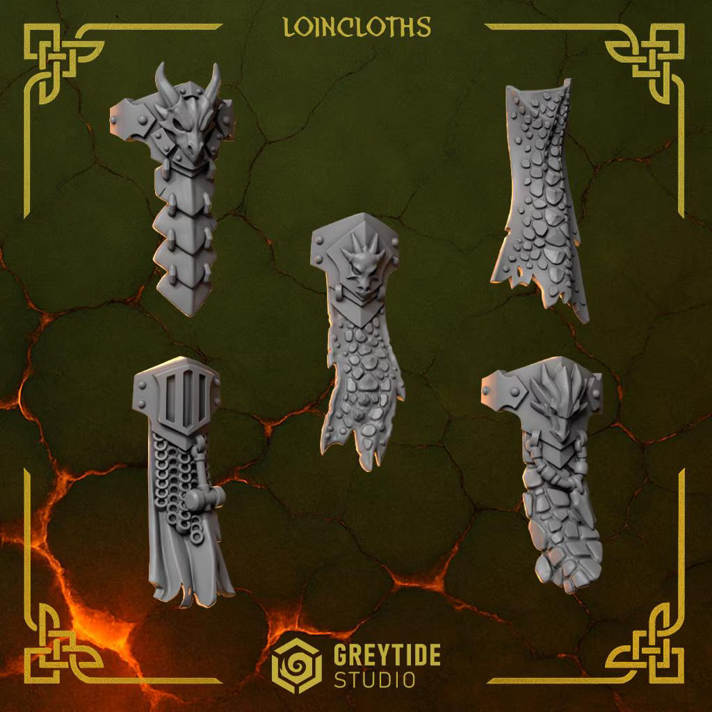 Loincloths #1 | Set of 5 Pieces | GreyTide Studio - Anvil Wardens