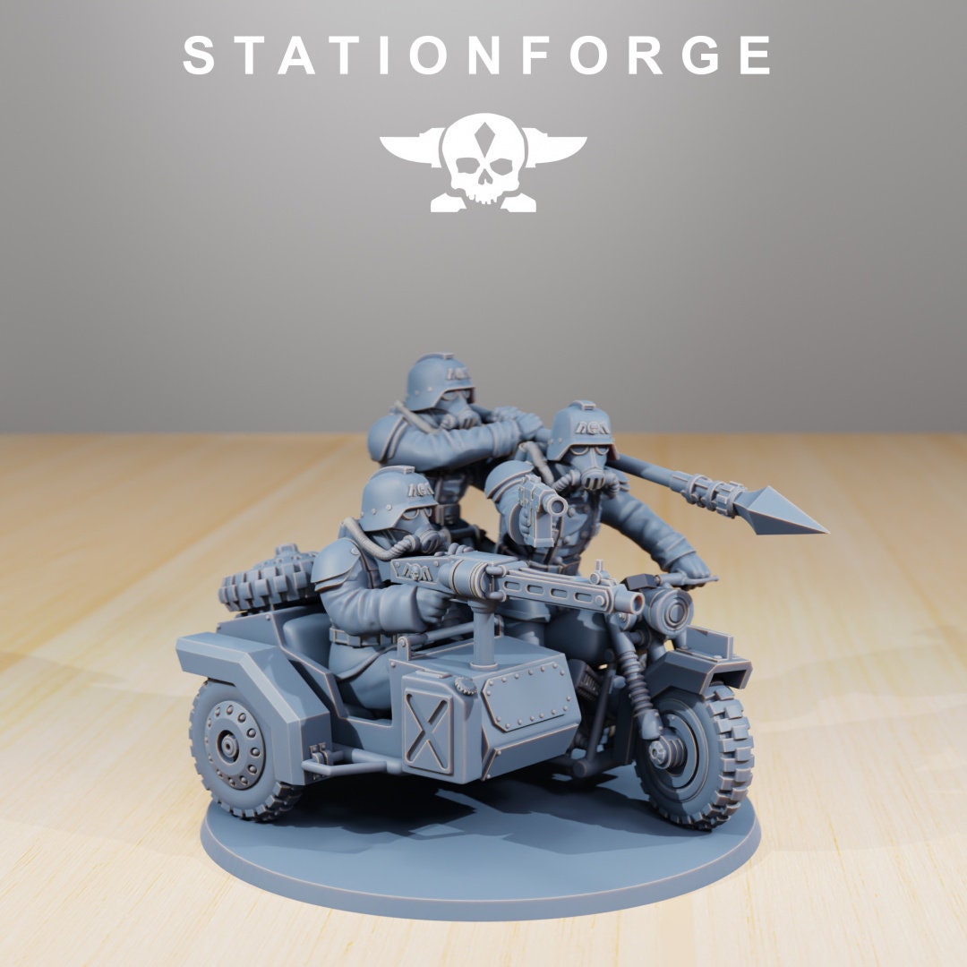 GrimGuard Death Bikers | Set of 10 Minis | StationForge | 12K Prints