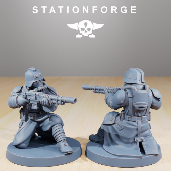 GrimGuard Command Force | Set of 5 Minis | StationForge | 12K Prints