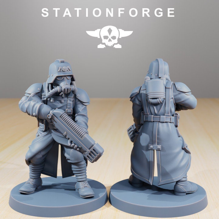 GrimGuard Command Force | Set of 5 Minis | StationForge | 12K Prints