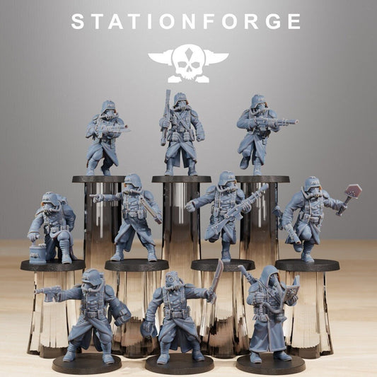 GrimGuard Acolytes | Set of 10 Minis | StationForge | 12K Prints