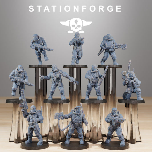 GrimGuard Jungle Fighters | Set of 10 Minis | StationForge | 12K Prints