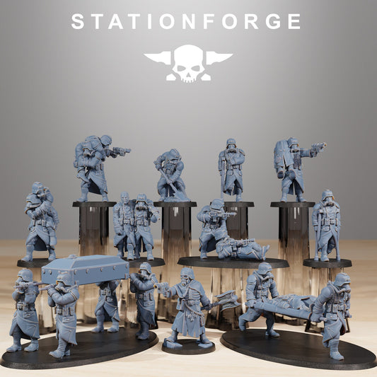 GrimGuard Casualties | Set of 16 Minis | StationForge | 12K Prints