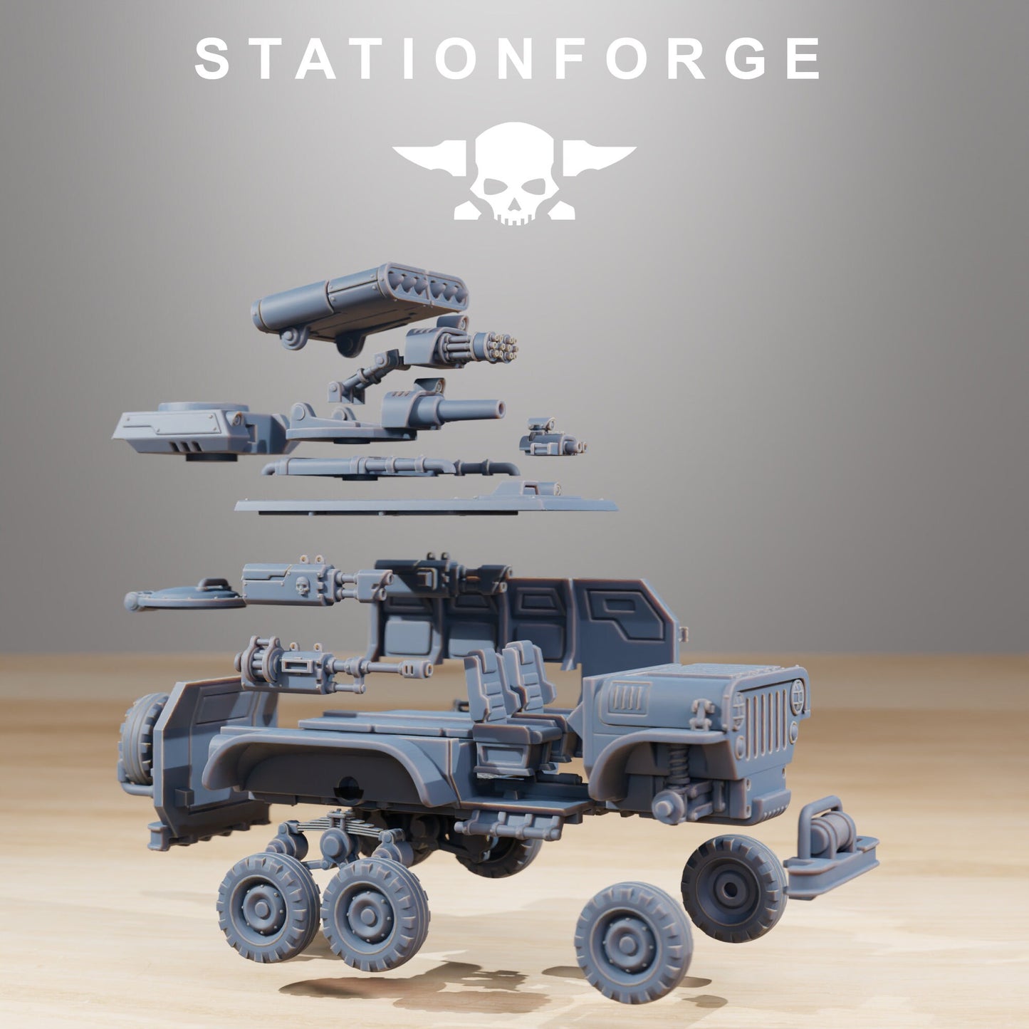 GrimGuard Armored Transport | StationForge | 12K Prints