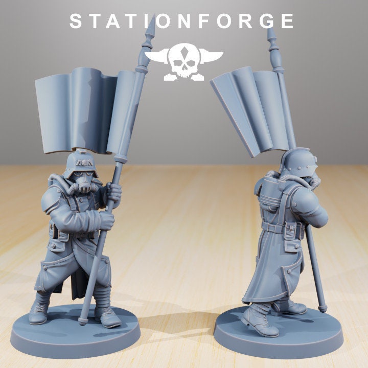 GrimGuard Command Force | Set of 5 Minis | StationForge | 12K Prints