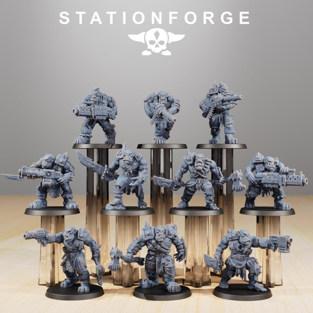 Orkaz Strappas | Set of 10 Minis | StationForge | 12K Prints