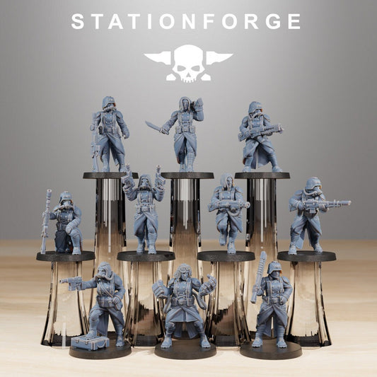 GrimGuard Sisters of War | Set of 10 Minis | StationForge | 12K Prints