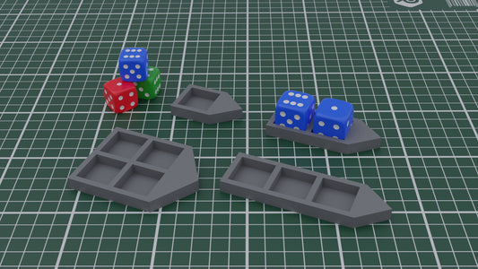 Wound Tracker Board Game Accessory for Wargaming - For 12mm or 16mm D6 Dice