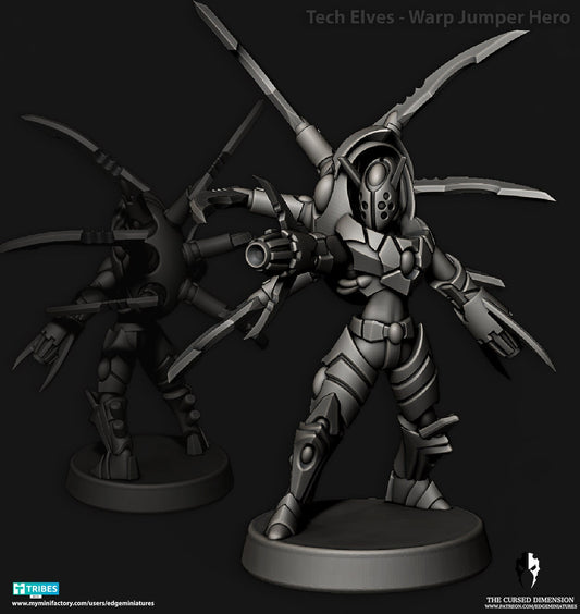 Warp Jumper Hero | Edge Miniatures - Tech Elves Assassins | 12K Prints